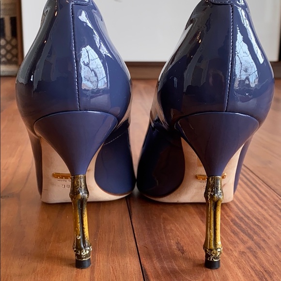 Blue leather Gucci heels - Picture 4 of 8